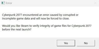 redengineerrorreport|CP 2077 crash after updating to 1.5. : r/cyberpunkgame .